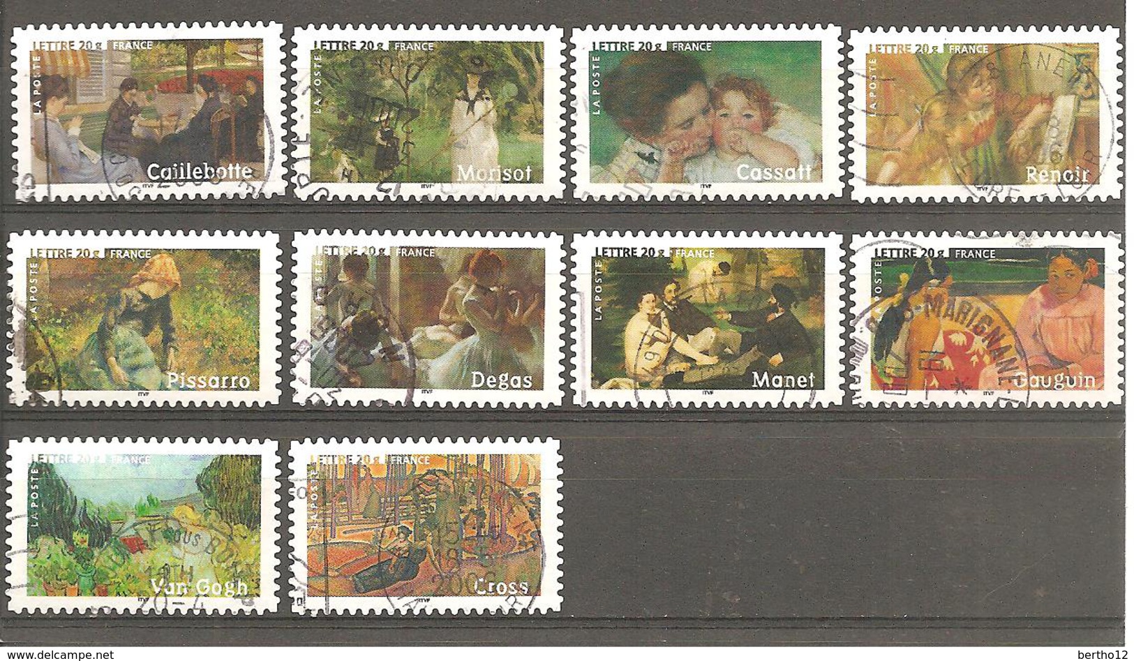 France 2006 Art Peinture N 75/ 83 Oblitérés CACHET ROND - Used Stamps