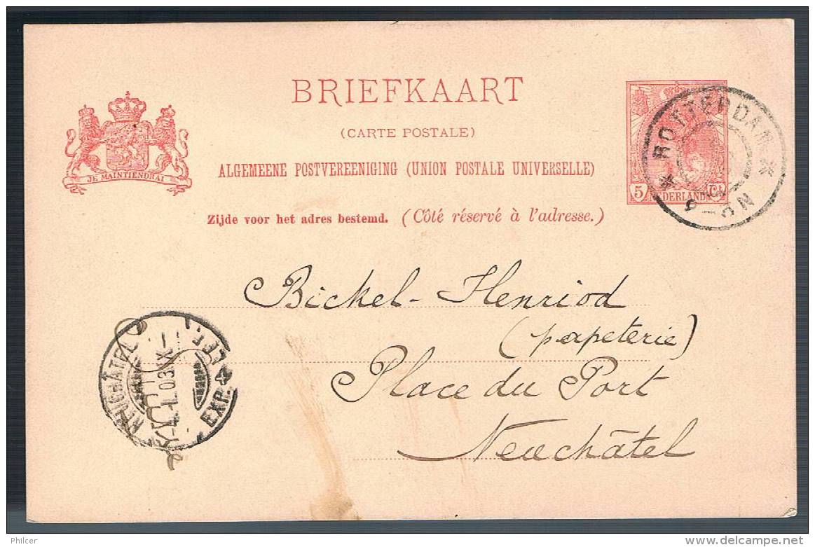 Nederland, 1902, For Neuchatel - Brieven En Documenten