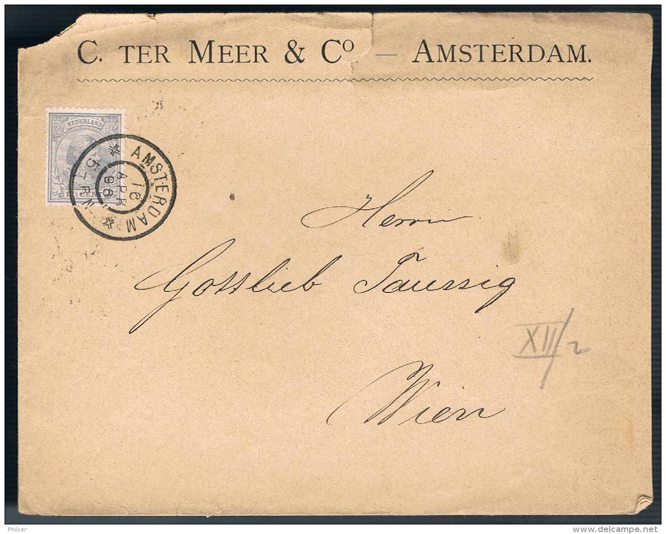 Nederland, 1896, For Wien - Brieven En Documenten