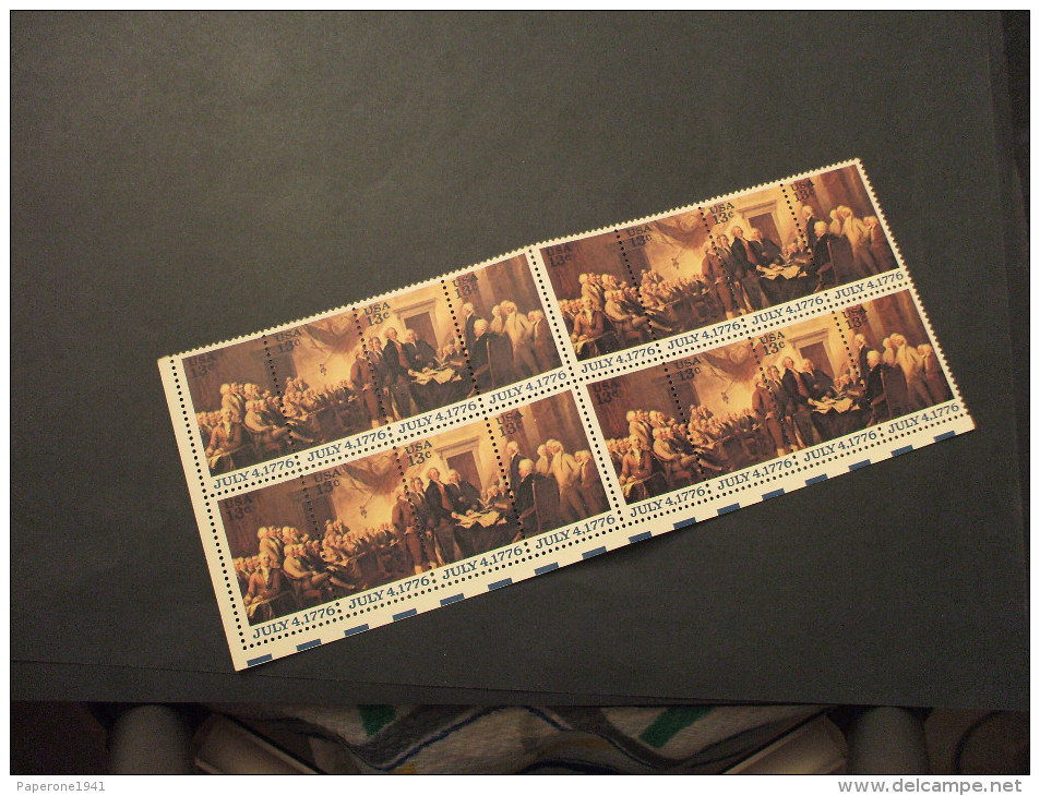 STATI UNITI - 1976 QUADRO  4 VALORI.,in Quartina(block Of Four) - NUOVI(++) - Unused Stamps