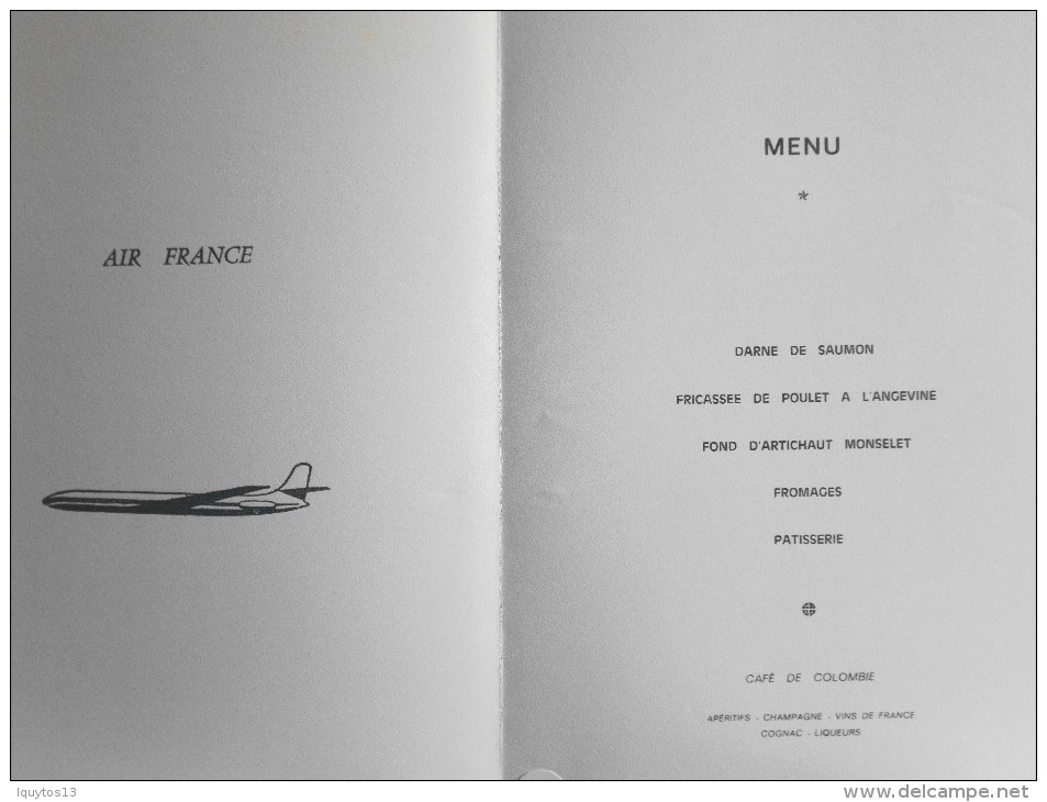 MENU - AIR FRANCE - FLECHE D'ORIENT - Illustrée Par Paolo-Frédérico Garretto - Paris-Strasbourg-Nurenberg - Parf. ét. - Menú