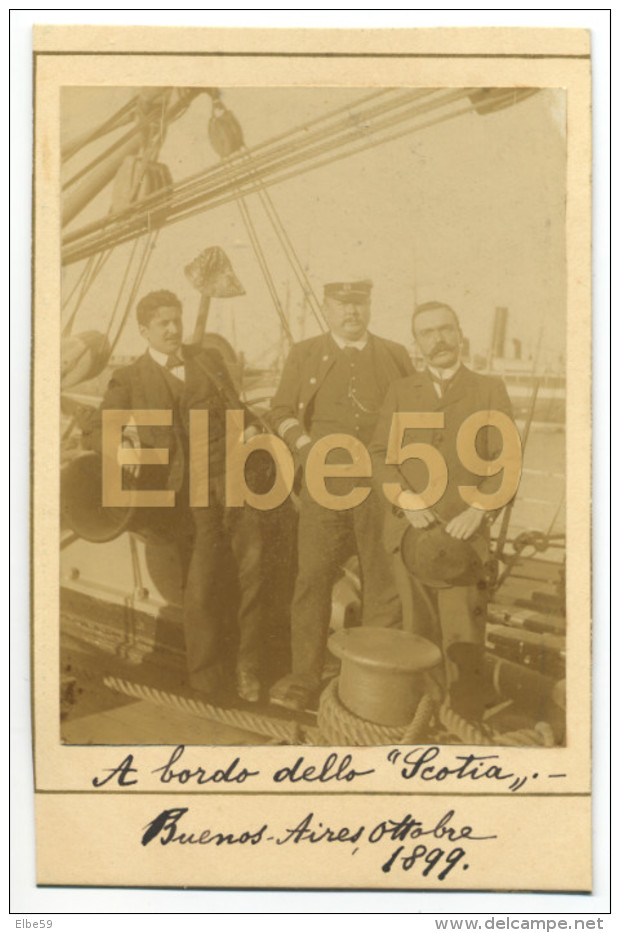 Fotografia, A Bordo Dello Scotia (Hamburg- Amerikanische Packetgesellschaft), Buenos Aires, Ottobre 1899 - Antiche (ante 1900)