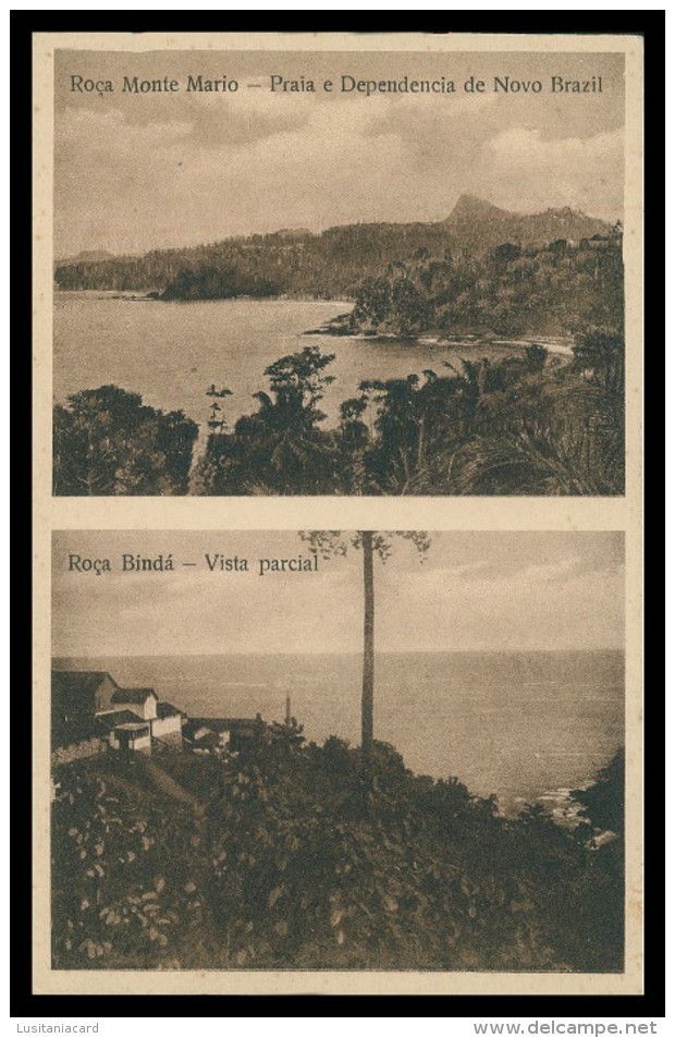 SÃO TOMÉ E PRÍNCIPE - Roça Monte Mario- Roça Bindá- Vista Parcial(Ed. Auspicio Menezes Nº T 9713) Carte Postale - São Tomé Und Príncipe