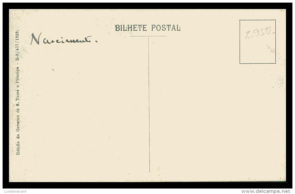 SÃO TOMÉ E PRÍNCIPE  -Lancha A Vela Para Carga (Ed. Governo De S. Tomé E Principe R-S/477/1928) Carte Postale - Sao Tome Et Principe