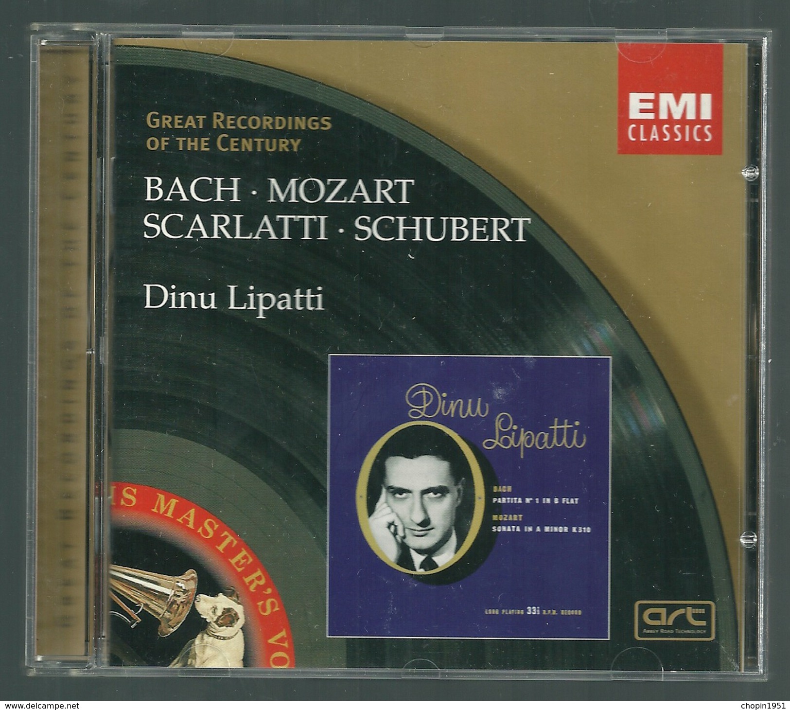 CD PIANO -  BACH / MOZART / SCARLATTI / SCHUBERT - DINU LIPATTI, Piano - Klassik