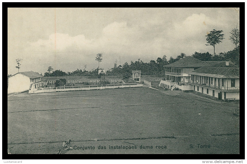SÃO TOMÉ E PRÍNCIPE  - Conjunto Das Instalações Duma Roça (Ed. Governo De S. Tomé E Principe R-S/477/1928) Carte Postale - Sao Tome Et Principe
