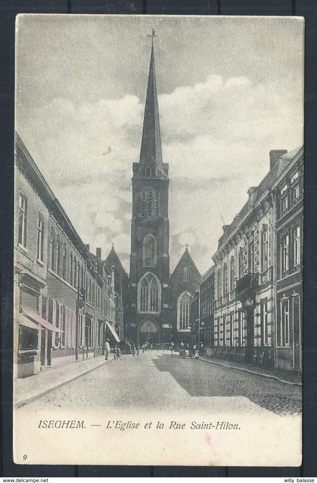 +++ CPA - IZEGEM - ISEGHEM - Eglise Et Rue Saint Hilon 016  // - Izegem