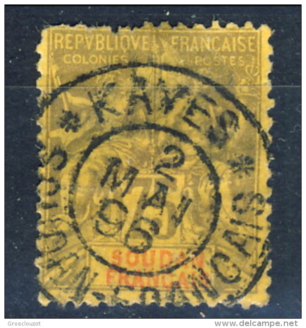 Sudan 1894 N. 14 C. 75 Violetto E Giallo Usato Annullo KANES,  Catalogo € 58 - Other & Unclassified