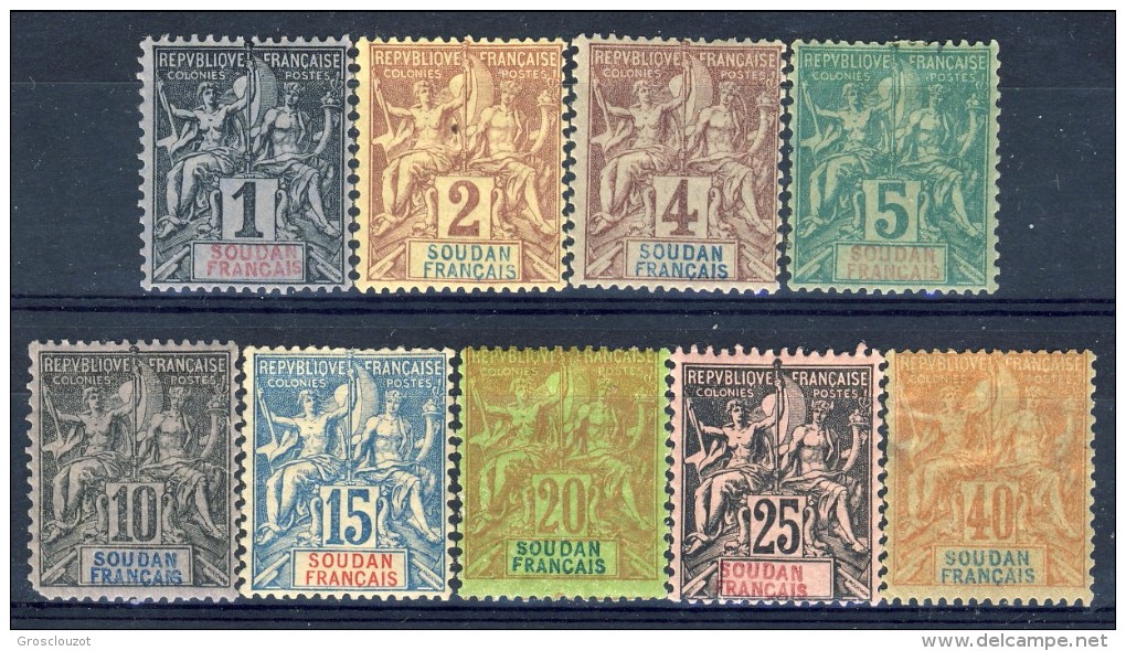 Sudan 1894 Lotto Di 9 Valori Della Serie 1-13 MH Catalogo € 164 - Altri & Non Classificati