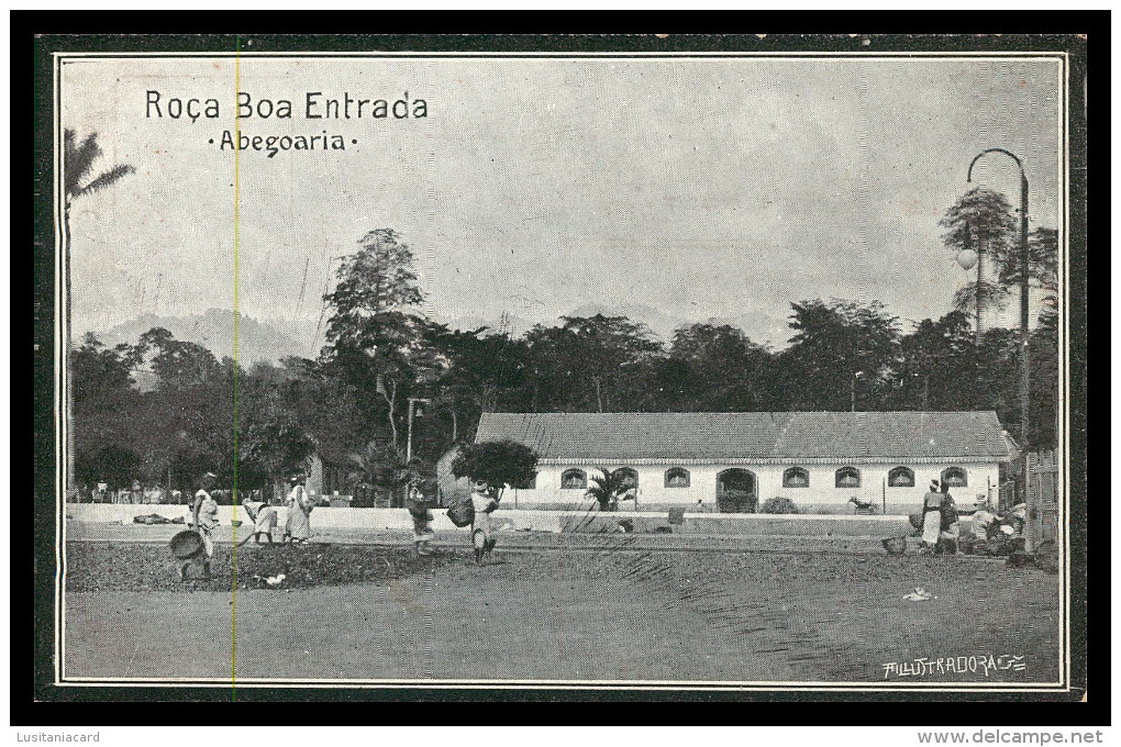 SÃO TOMÉ E PRÍNCIPE  - Roça Boa Entrada - Abegoarial (Ed. "A Ilustradora") Carte Postale - Sao Tome En Principe