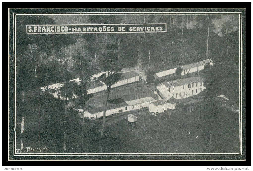 SÃO TOMÉ E PRÍNCIPE- S. Francisco - Habitações De Serviçaes (Ed. "A Ilustradora") Carte Postale - Sao Tome Et Principe