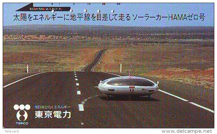 Télécarte Japon * Voiture à Energie Solaire (42)  Solar Car Japan Phonecard * Auto Telefonkarte * TEPCO - Voitures