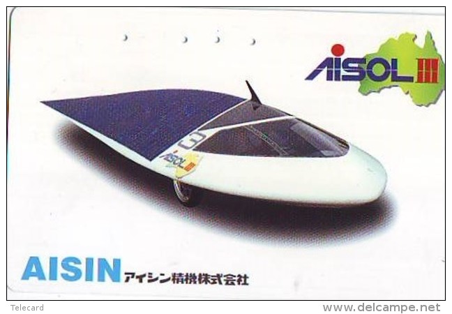 Télécarte Japon * Voiture à Energie Solaire (66)  Solar Car Japan Phonecard * Auto Telefonkarte * AISIN - Auto's