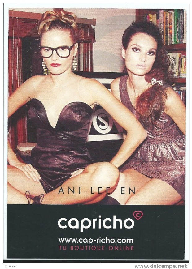 CPM Publicitaire Fashion Mode - CAPRICHO - 2 PIN UP Bustier - Non Daté - Scan Recto Verso - Mode