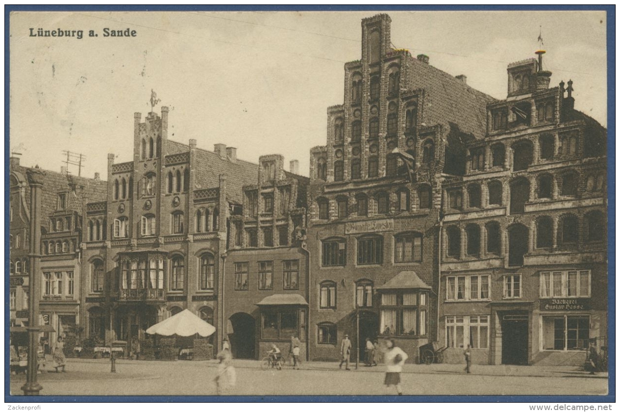 Lüneburg A. Sande Bäckerei Gustav Hesse, Gelaufen 1929 (AK1002) - Lüneburg