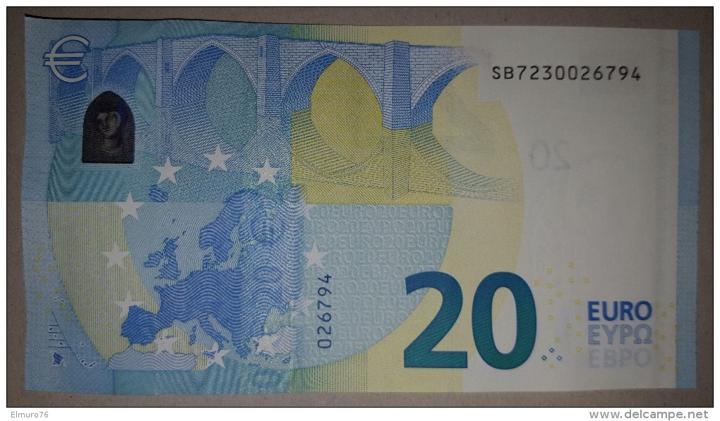 20 EURO S008G5 Draghi Italy Serie SB 723 Perfect UNC - 20 Euro