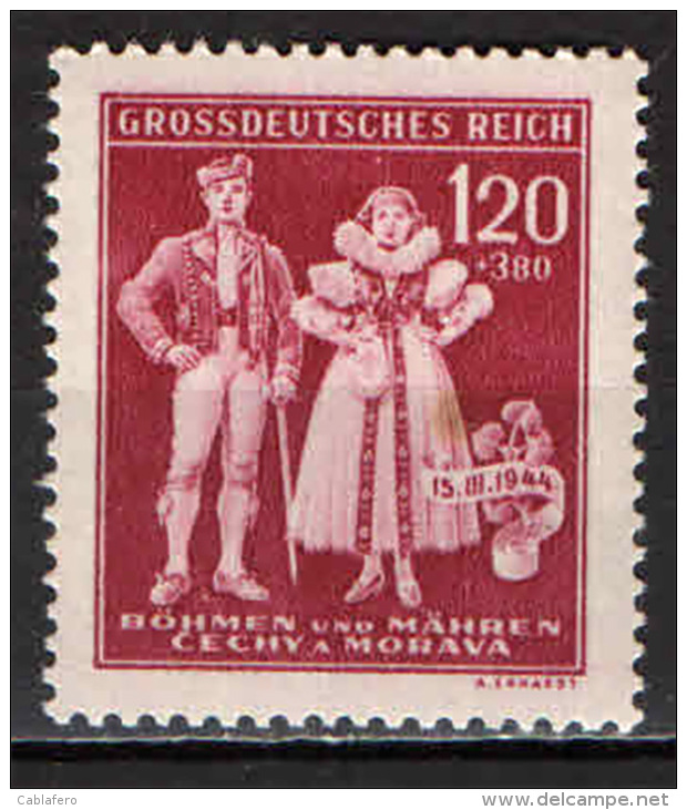 BOEMIA E MORAVIA - 1942 - FOLCLORE - COSTUMI TRADIZIONALI - SEE 2 SCANS - NUOVO MNH - Nuovi