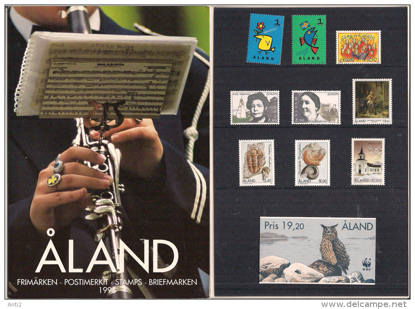 Aland - Åland 1996 - Year Set Complete - With Booklet, FIM 65, MNH(**) - Aland