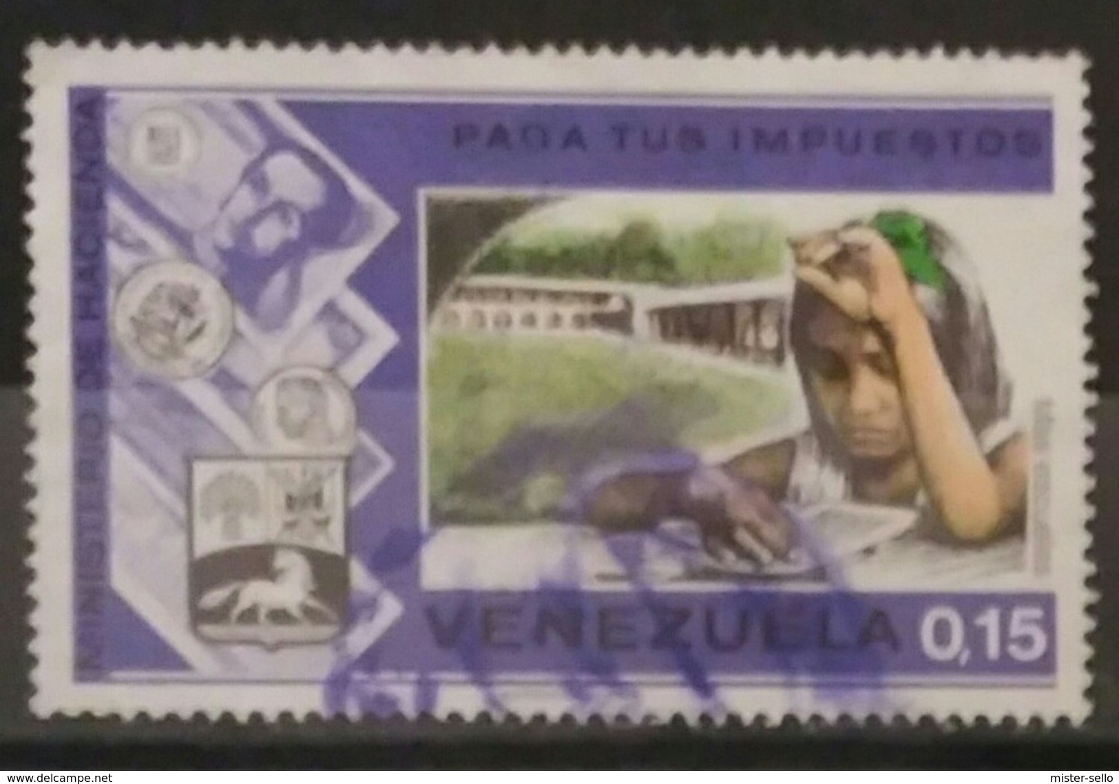 VENEZUELA 1974 "Pay Your Taxes" Campaign. USADO - USED. - Venezuela