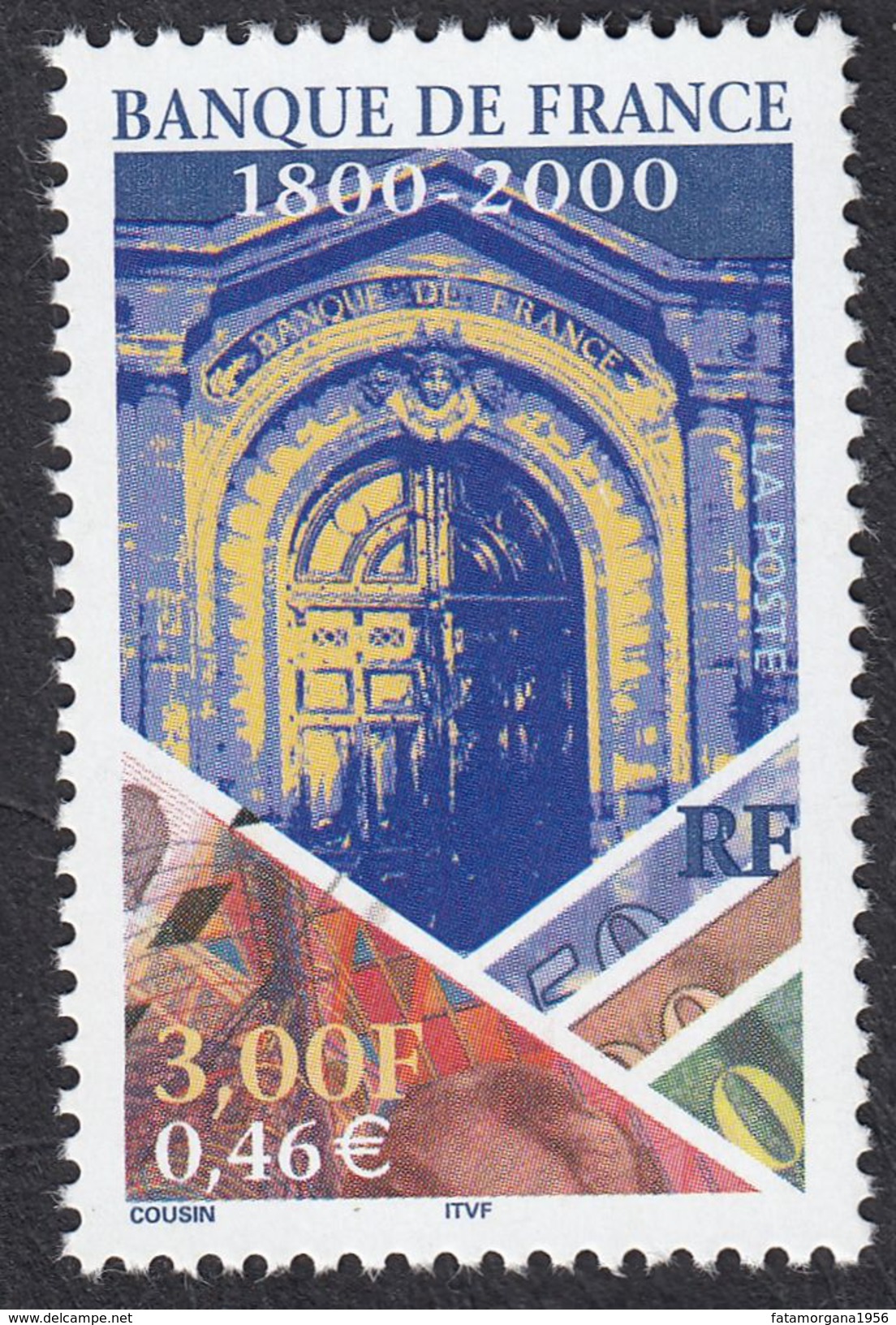 FRANCE - 2000 - Yvert 3299, Bicentenaire De La Banque De France , 0,46 &euro; - Neuf, Parfait. - Nuevos