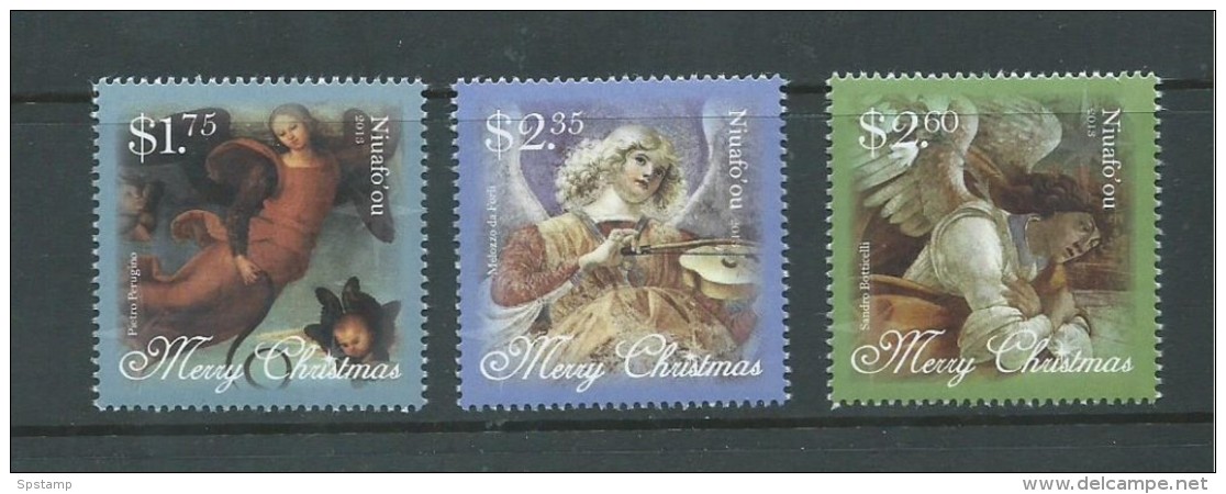 Tonga Niuafo´ou 2013 Christmas Paintings Of Angels Set 3 MNH - Tonga (1970-...)