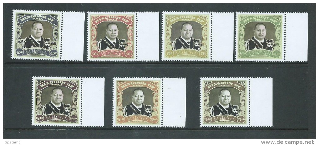 Tonga 2013 King Tupou Set Of 7 MNH - Tonga (1970-...)