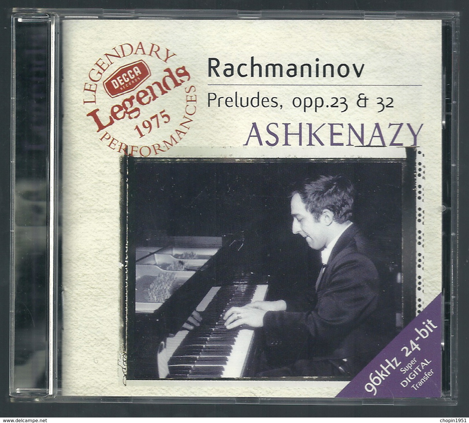 CD PIANO - RACHMANINOV : 24 PRELUDES - VLADIMIR ASHKENAZY, Piano - Klassik