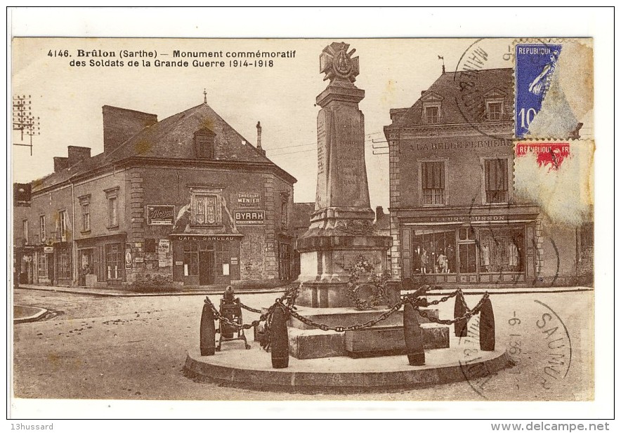 Carte Postale  Ancienne Brûlon - Monument Commémoratif Des Soldats De La Grande Guerre 1914 1918 - Brulon