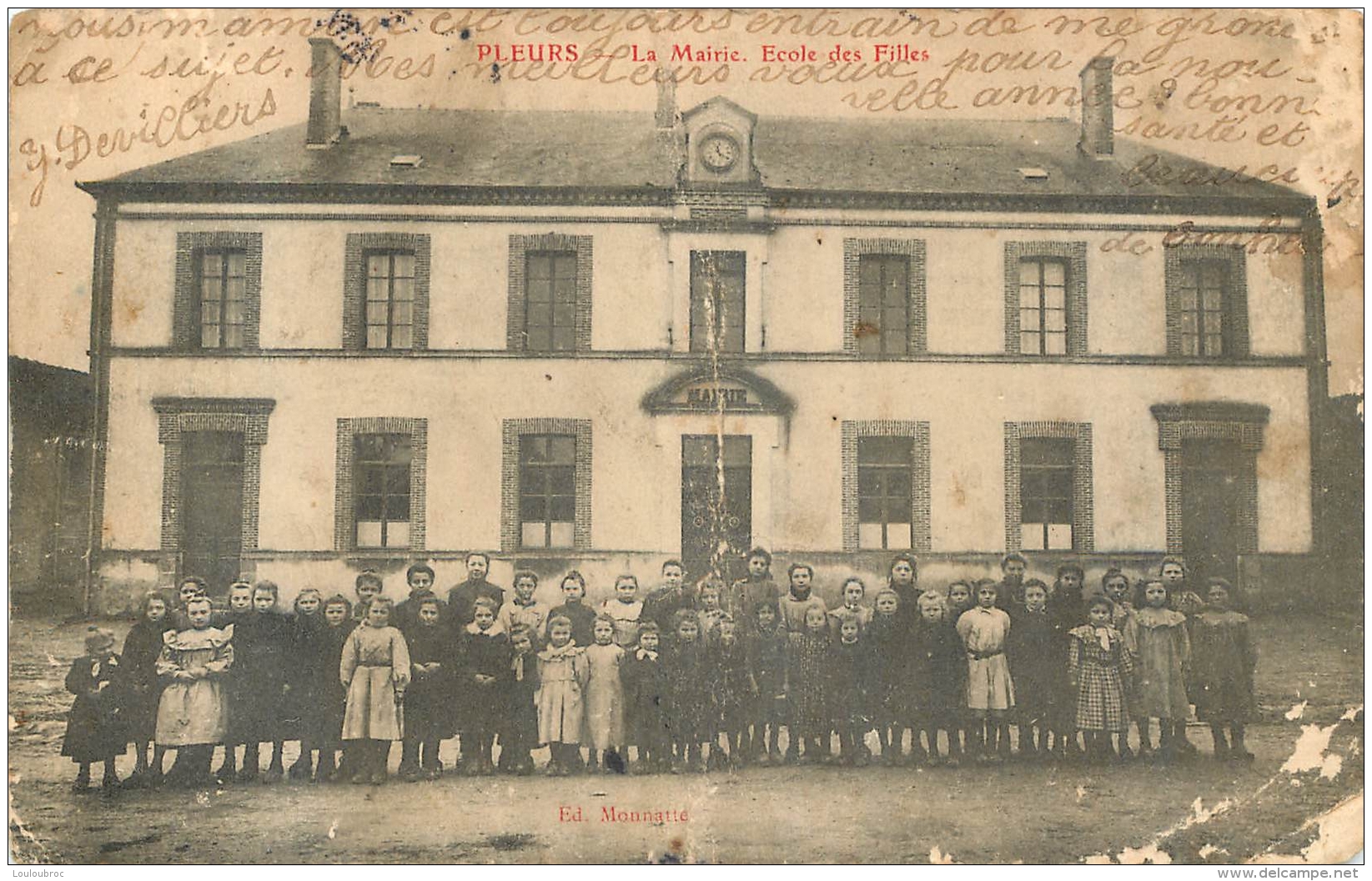 PLEURS LA MAIRIE ECOLE DES FILLES - Autres & Non Classés