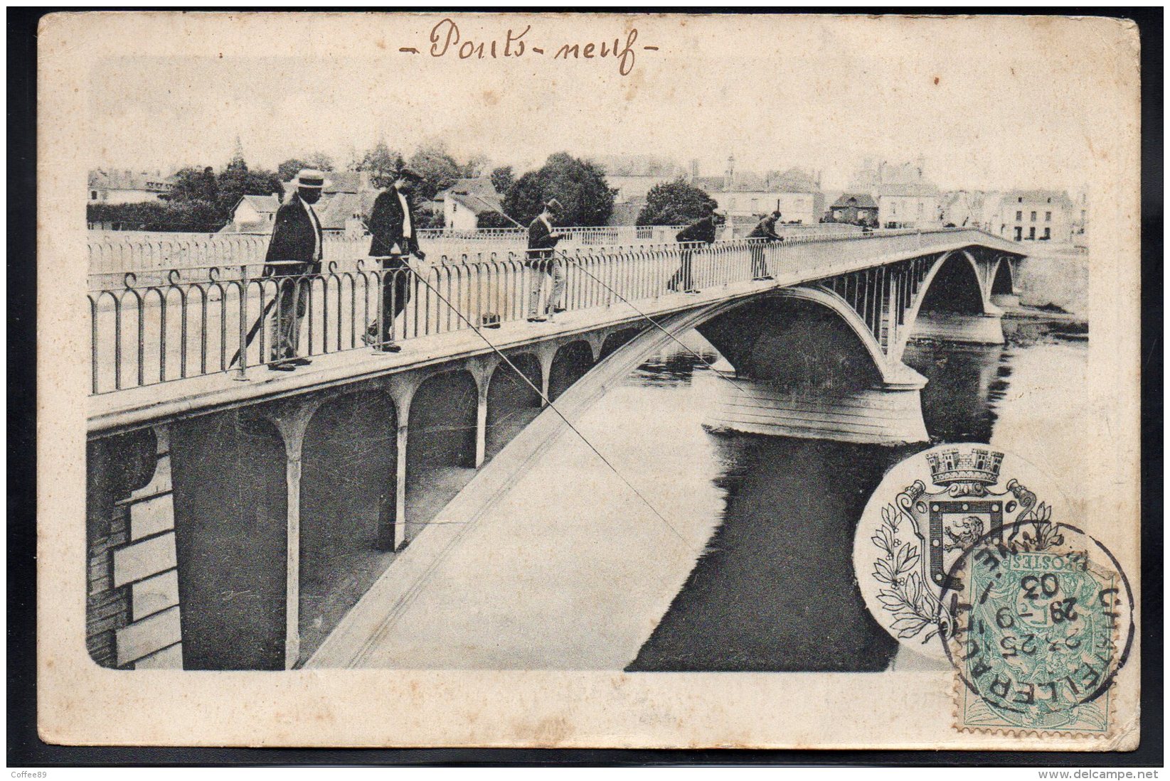 CHATELLERAULT 86 - Ponts Neufs - Pêcheurs - Chatellerault