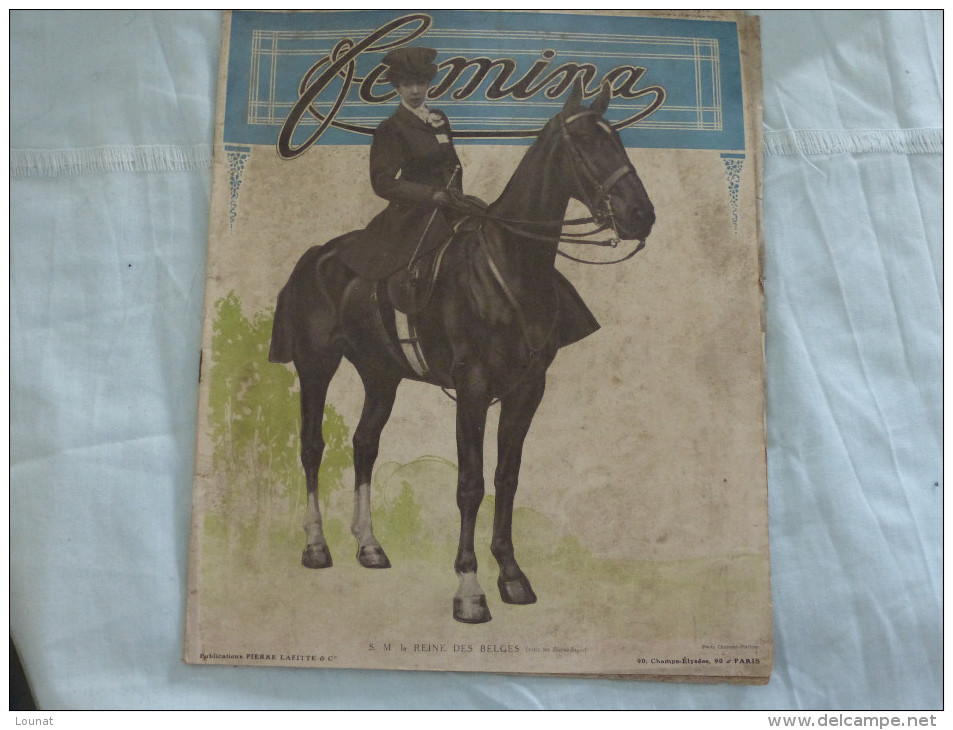 Revue FEMINA - N°228- 10ème Année Juillet 1910 - S.M. La Reine Des Belges - Mode Publicité- Chevaux Hippique - 1900 - 1949