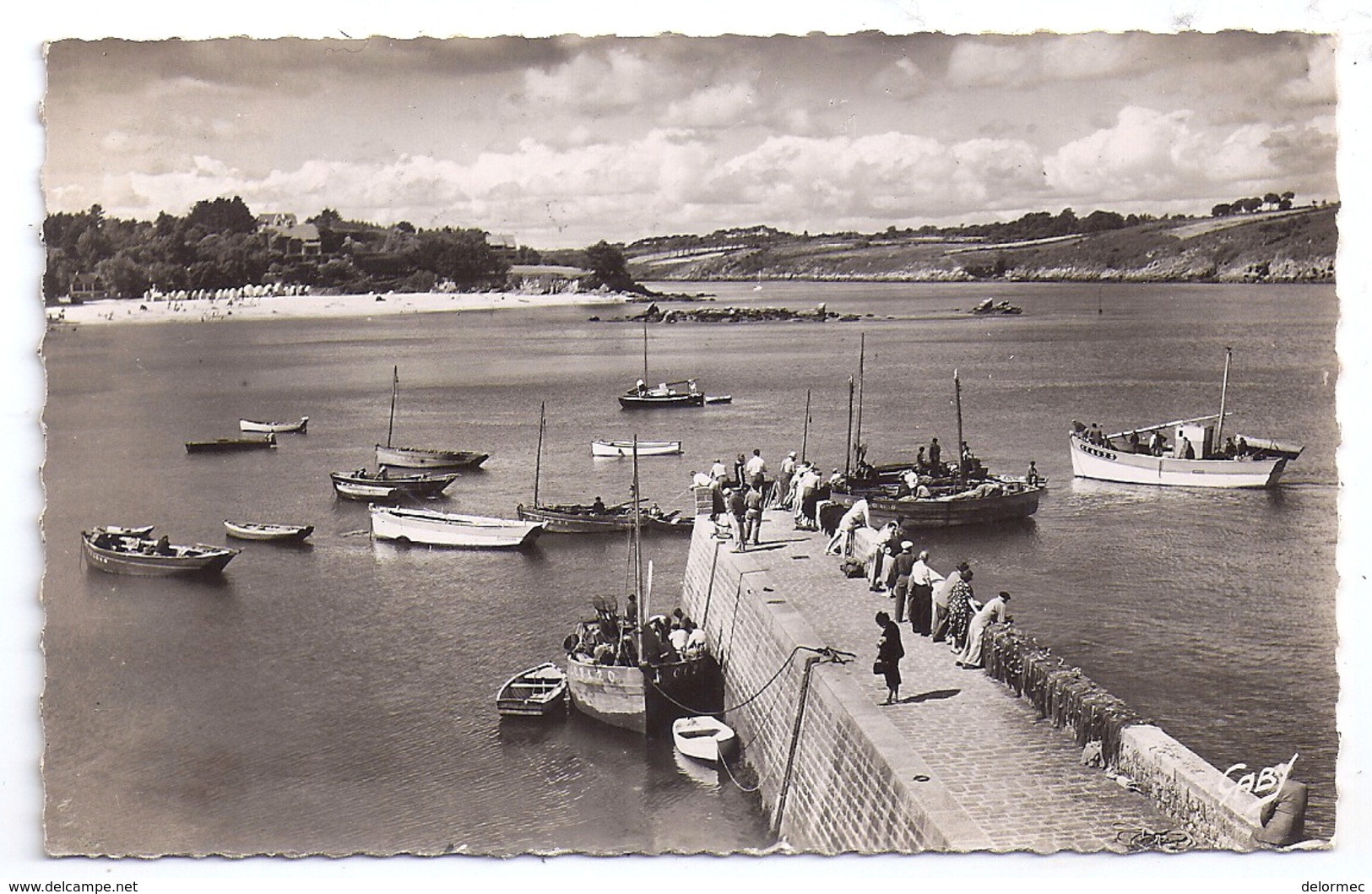 CPSM Photo Port Manech 29 Finistère Le Môle Port Bateaux De Pêche éditeur Artaud N°11 écrite Timbrée 1953 - Autres & Non Classés