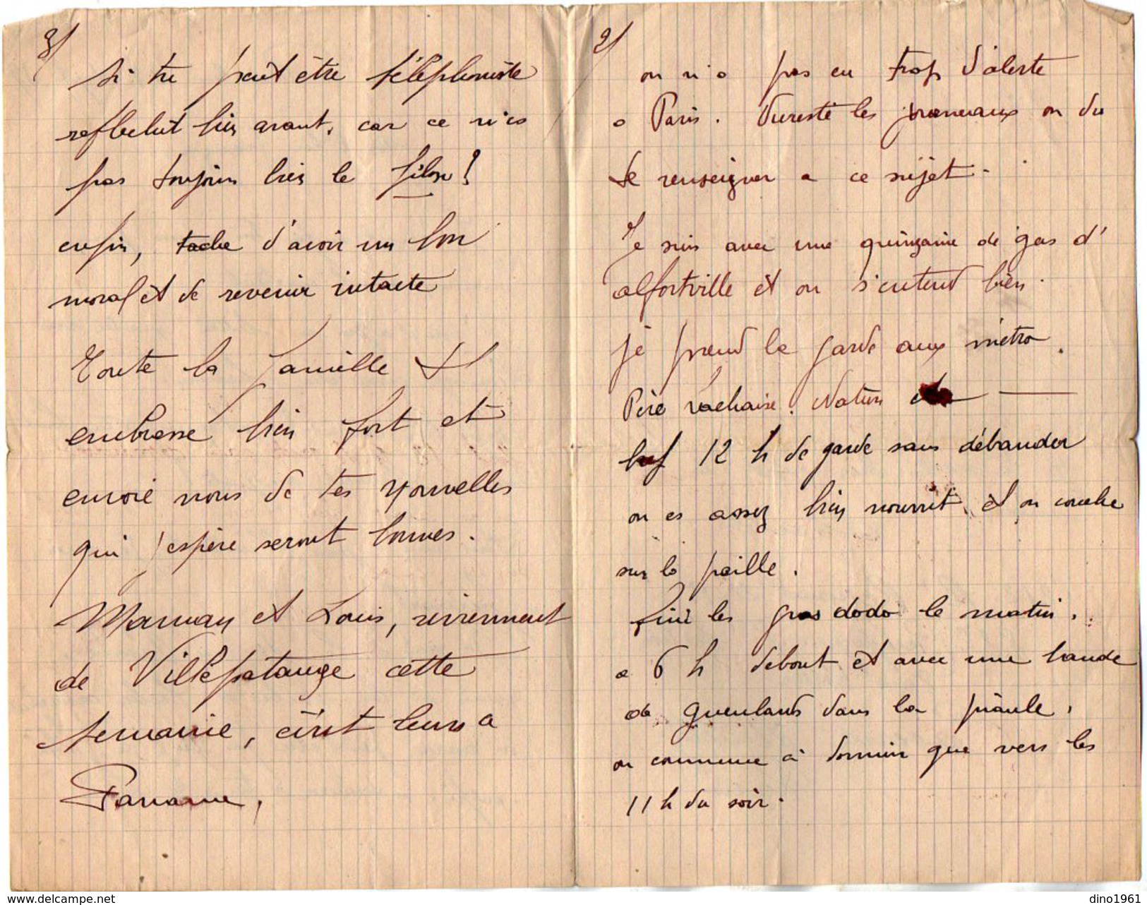 VP6314 - MILITARIA  Guerre 39/45 - 8 Lettres De Mr Frepp ( Charlot ) Au 212 ème Rgt Régional D.P Caserne Reuilly à PARIS - Documents