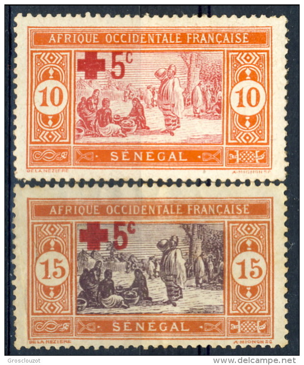 Senegal 1915 - 16 Serie N. 70-71 Pro Croce Rossa MLH Catalogo € 4,60 - Altri & Non Classificati