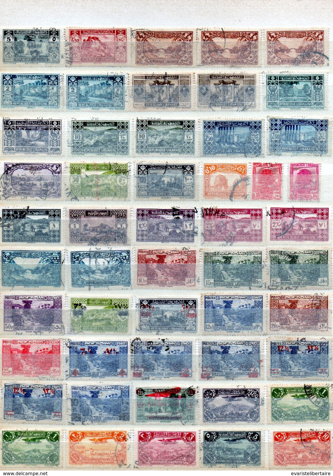 Timbres Du GRAND-LIBAN :  102 Timbres Oblitérés - Oblitérés