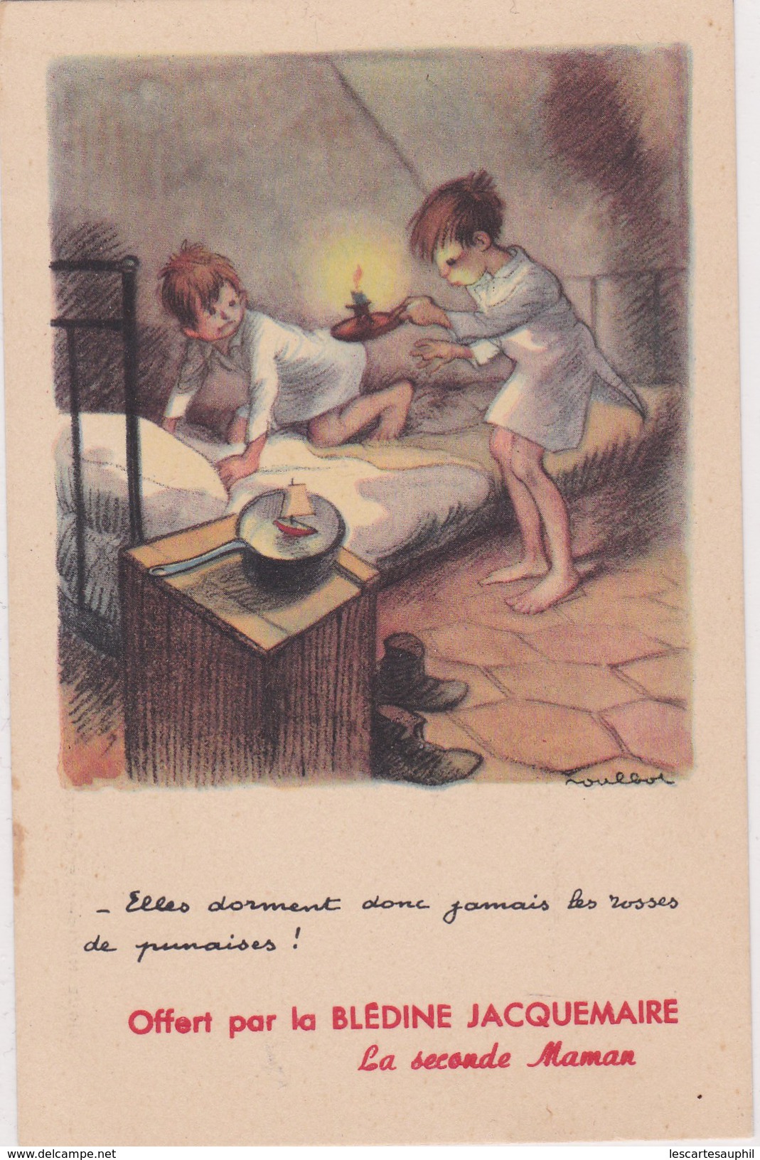 Illustration Poulbot Bledine Jacquemaire Enfants S Eclairant A La Bougie Ligue Contre Taudis Punaises De Lit - Poulbot, F.