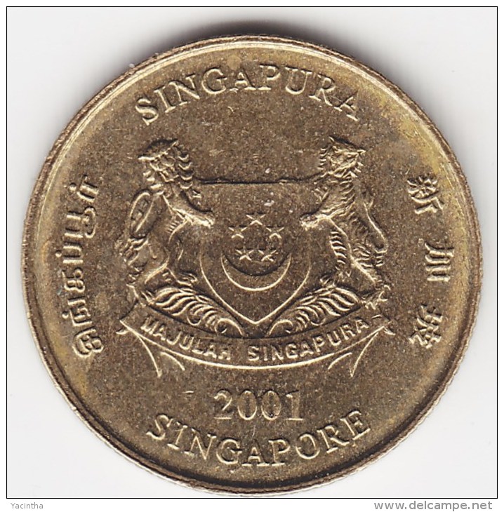 @Y@    Singapore  5 Cent   2001     (3807) - Singapore