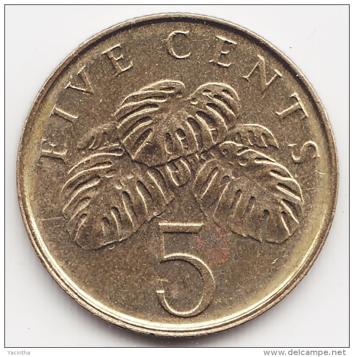 @Y@    Singapore  5 Cent   2001     (3807) - Singapore