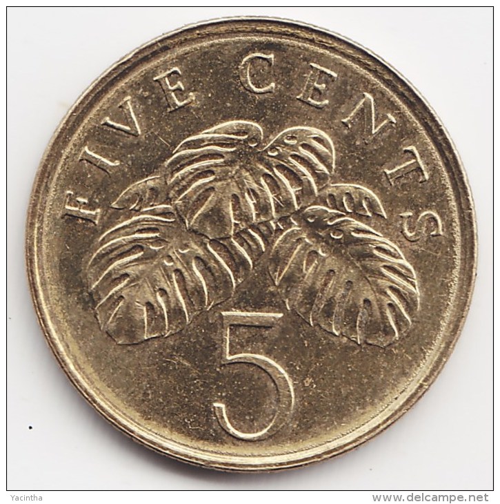 @Y@    Singapore  5 Cent   2004     (3812) - Singapore