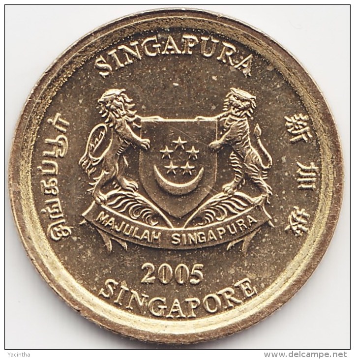 @Y@    Singapore  5 Cent   2005      (3820) - Singapore
