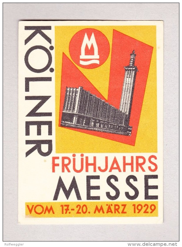 AK - Motiv Austellungen - KÖLNER FRÜHJARSMESSE 17-20 März 1929 - Besuchs-Einladung Ungebraucht - Expositions