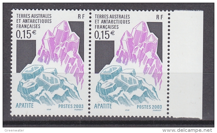 TAAF 2003 Mineral / Apatite 1v  Pair   ** Mnh (33665I) - Ungebraucht