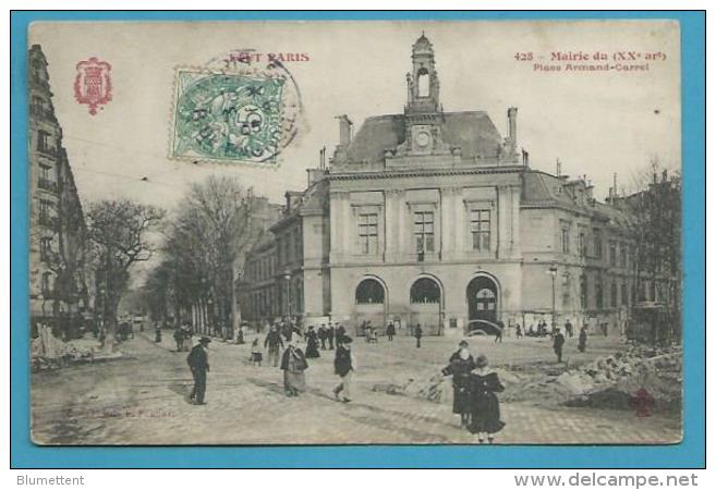 CPA TOUT PARIS 428 - Mairie Du XXème Place Armand-Carrel Collection FLEURY - Arrondissement: 20