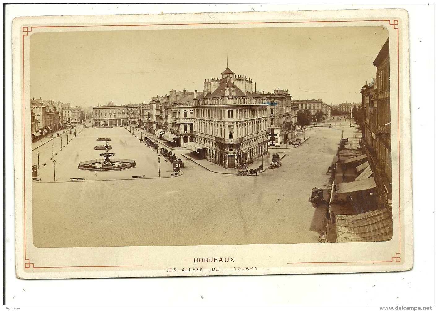 Bordeaux Les Allees De Tourny  ( Photo Format  17 Cm / 11 Cm ) Avant 1900 - Anciennes (Av. 1900)