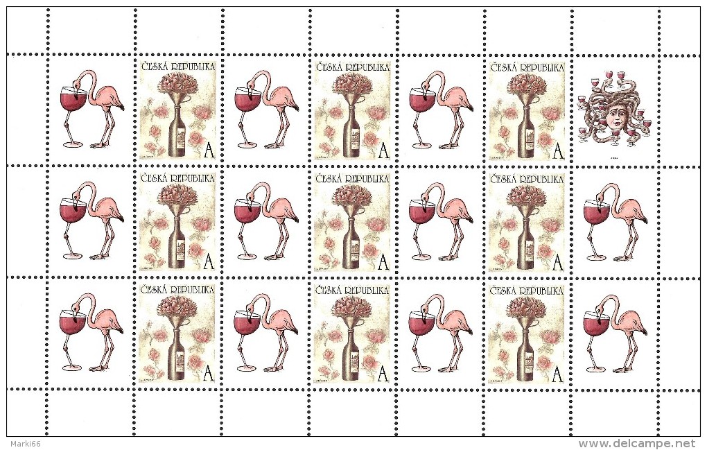 Czech Republic - 2014 - Greetings - Bouquet - Mint Personalized Stamp Sheet - Nuevos