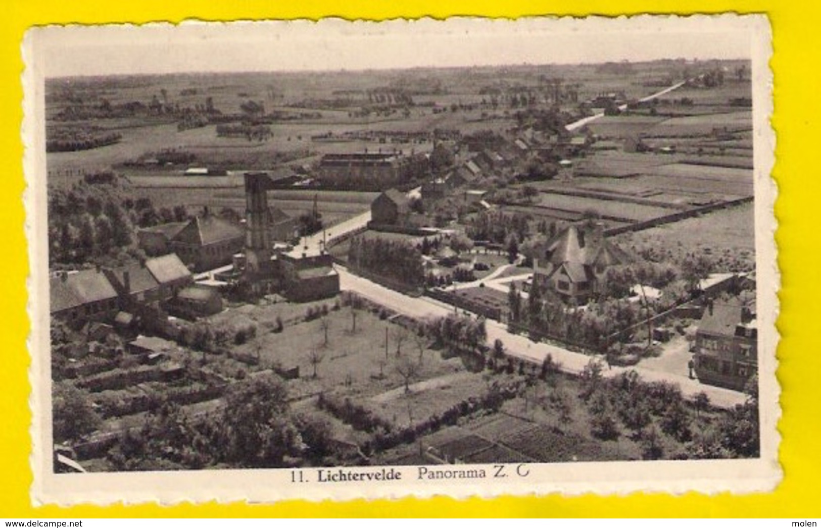 PANORAMA NAAR ZUID-OOST * Luchtfoto LICHTERVELDE * Uitg C Sintobin-Yperman * Heemkunde 3043 - Lichtervelde