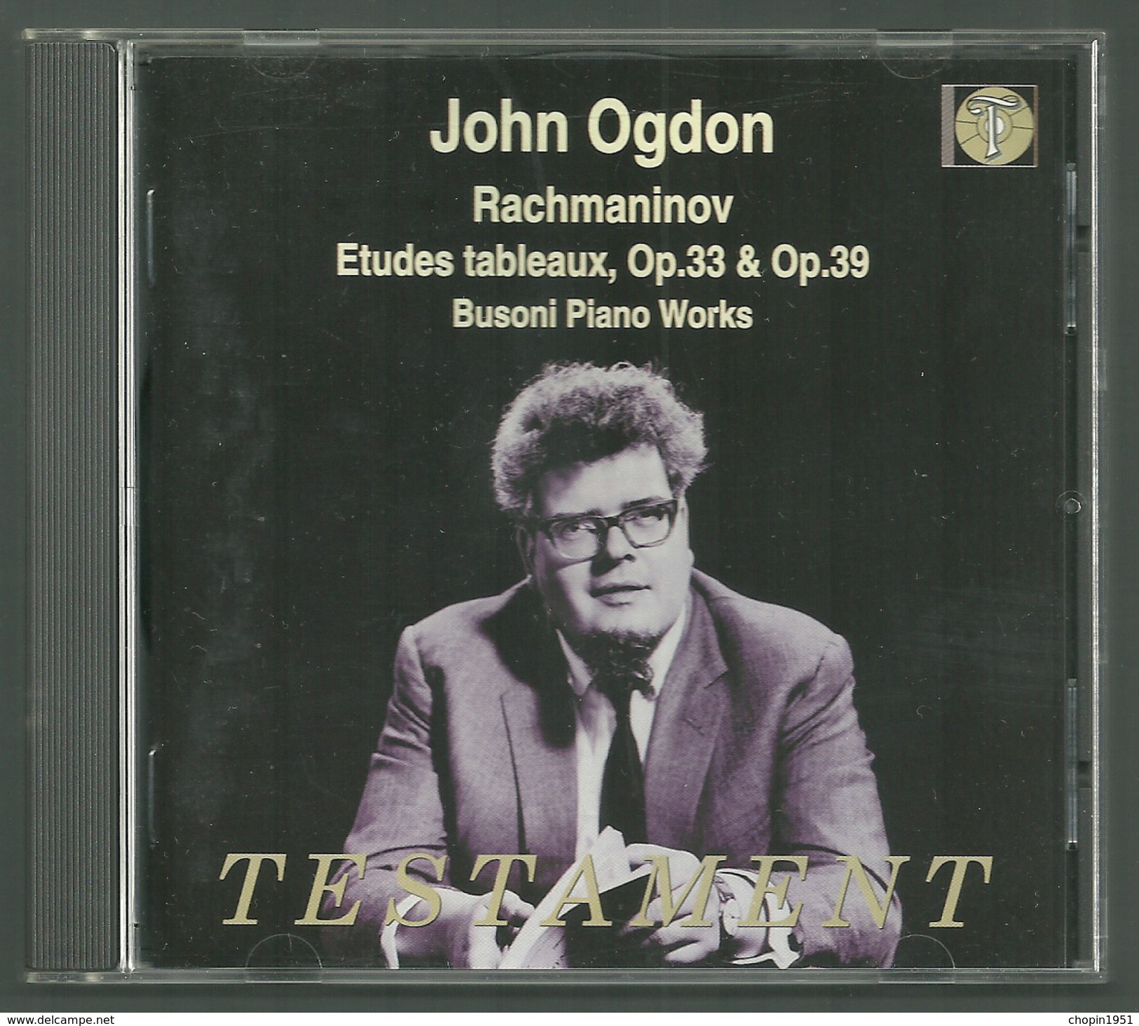 CD PIANO -  RACHMANINOV : ETUDES TABLEAUX / BUSONI - JOHN OGDON, PIANO - Klassik