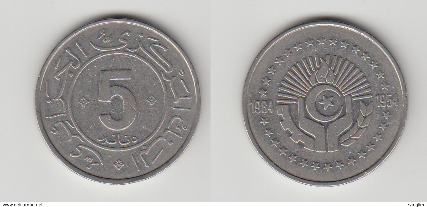 5 DINARS 1954 -1984 - Argelia