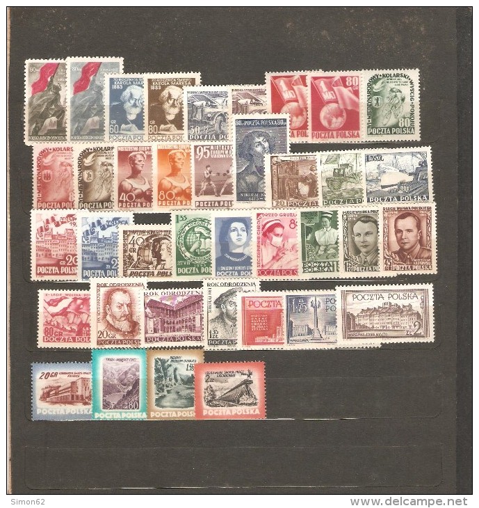 POLOGNE  ANNEE  COMPLETE 1953  NEUVE ** MNH LUXE  38 TIMBRES - Full Years