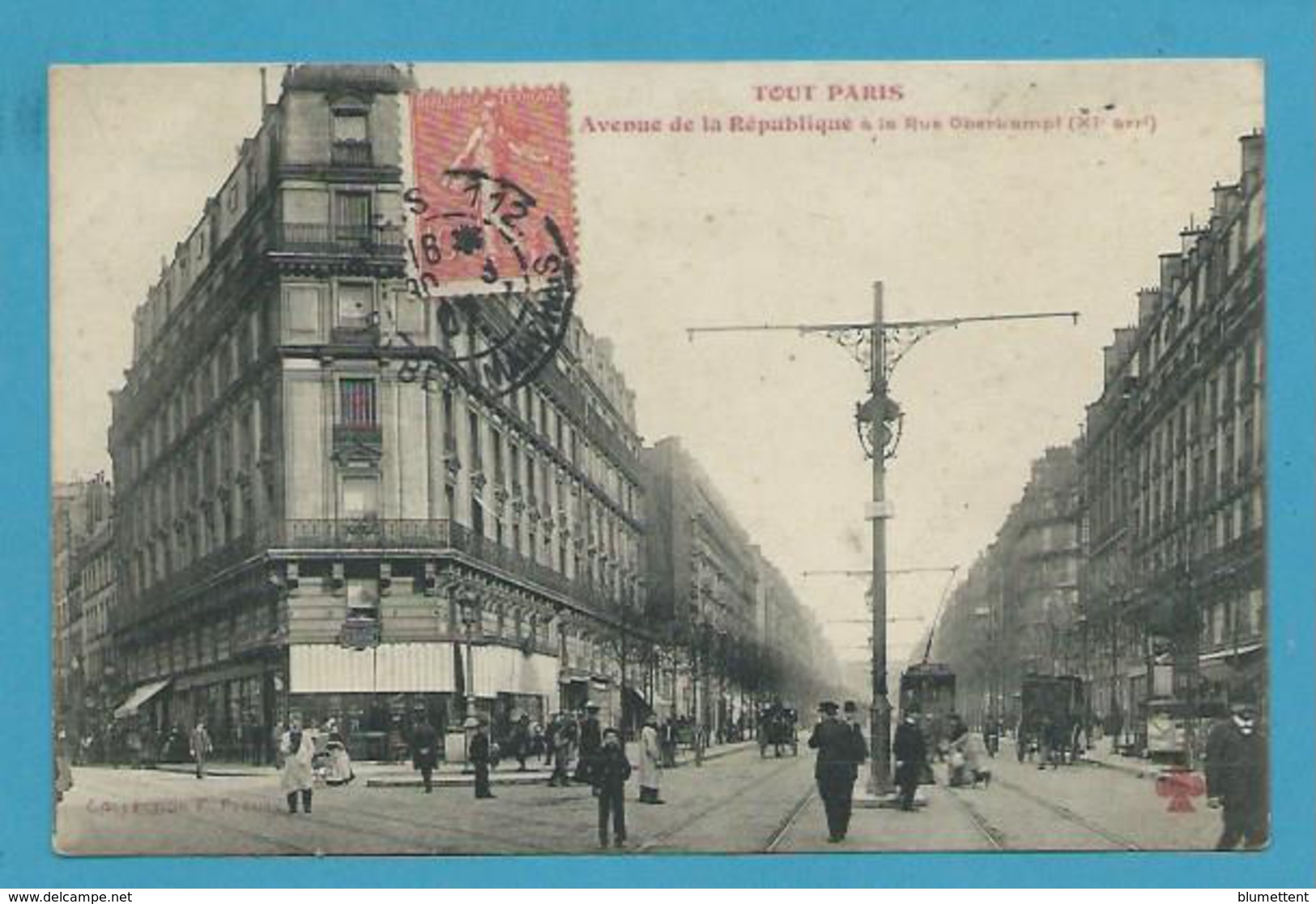 CPA TOUT PARIS - Avenue De La République à La Rue Oberkampf (XIème) Collection FLEURY - Arrondissement: 11